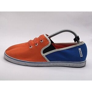 Diesel Jumanji Slip On Shoes Sneakers Casual Orange Blue‎ Womens US 7.5 Hippie